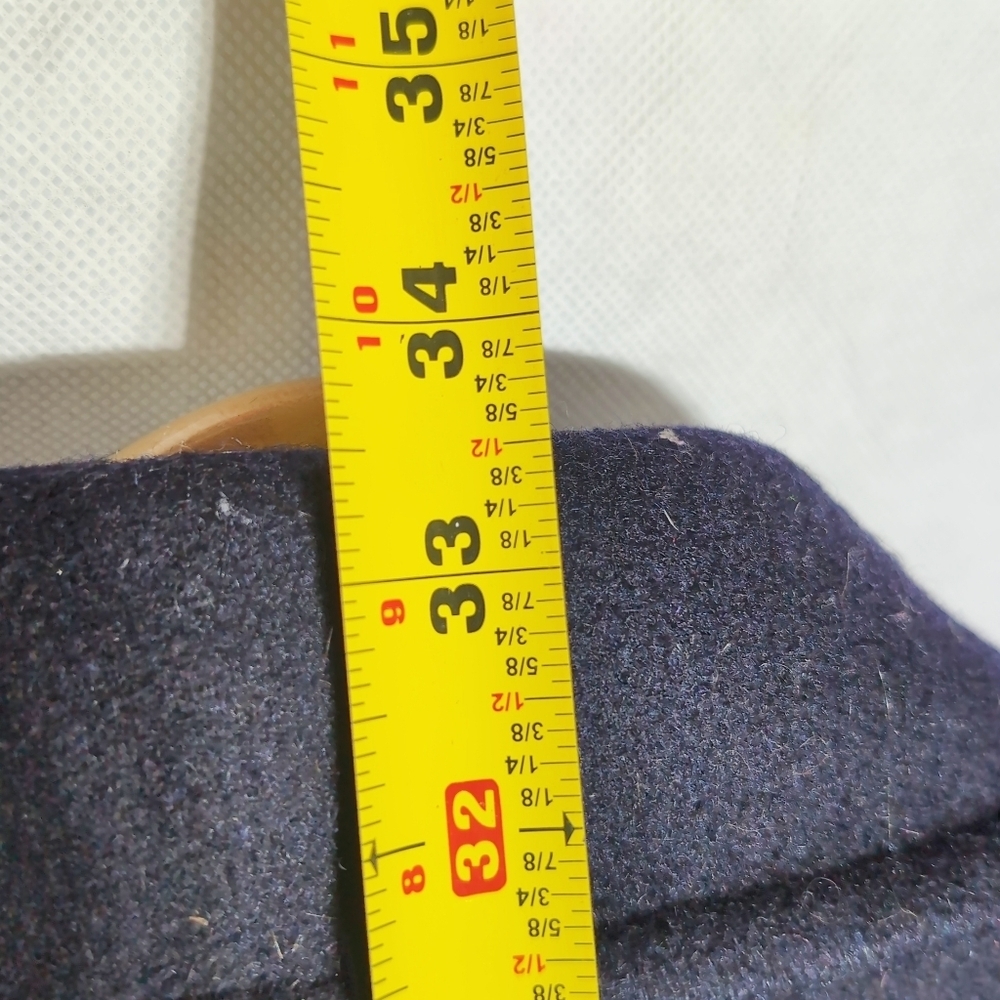 Vintage Woolrich Wool Men's Navy Peacoat Sz 40 Leather Tag Some Defects - Picture 10 of 10